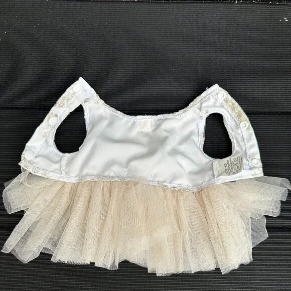 Dog Spring/Summer Breathable White Wedding Dress Princess with Pulling Cord XXS - Picture 6 of 9